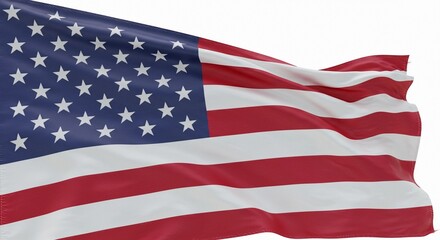 Obraz premium Waving stars and stripes of the USA, the American flag