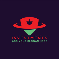 business investment logo design vector