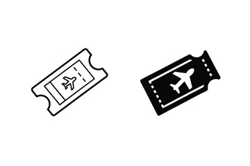Airline Ticket Vector Illustration For Travel And Vacation Designs Minimal Style