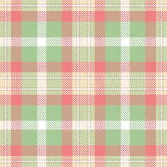 Contemporary Rich blush pink & Pastel pale Seamless Tartan Fabric Design