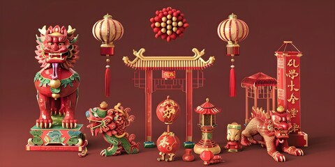 Chinese Culture Inspired Spring Festival Background
