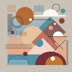 Retro Geometric Abstract Background