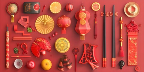 Chinese Culture Inspired Spring Festival Background
