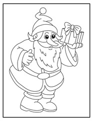 Simple Christmas coloring page for kids