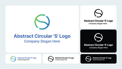 Abstract Circular 'S' Logo: Fluid and Dynamic Design Symbolizing Movement
