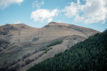 mountain landscape with clouds