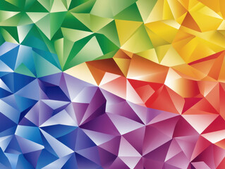 Rainbow Geometric Polygonal Abstract Background