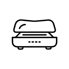 Sandwich maker icon design with sleek lines and minimal style