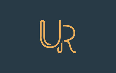 UR Minimalistic Line Art Logo Design with Abstract Lettering. Abstract minimalistic logo design featuring a sleek line art style.