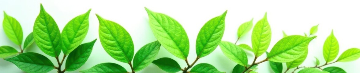 Fototapeta premium Leafy green plant isolated on white background, foliage, botanical, isolated