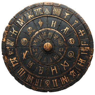 Mysterious ancient rune circle high resolution background