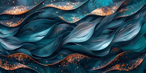 Hand Drawn Abstract Floral Background
