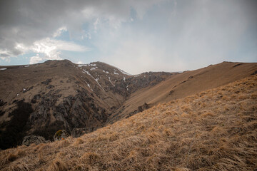 mountain landscape with clouds