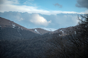 Obraz premium mountain landscape with clouds