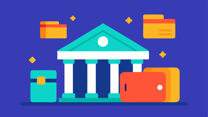 Bank and Wallets An illustration of a bank building alongside open wallets indicating financial support and consumer spending through BNPL services.