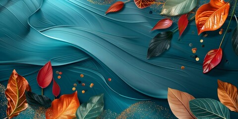 Abstract Wildflower Composition in Pink and Blue
