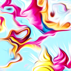 Abstract fluid art digital painting and dynamic swirling patterns with vibrant color transitions.
