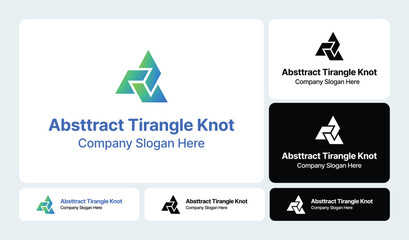 Abstract Triangle Knot Logo | Intricate Geometric Design