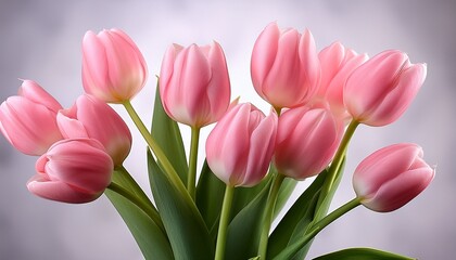 Fototapeta premium tulip pinktulips bouquet of tulips