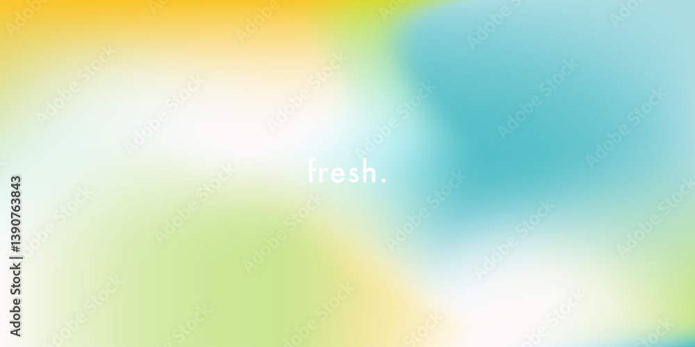 Poster light blue and fresh green gradient background. abstract air flow blurry vector texture. breezy grad