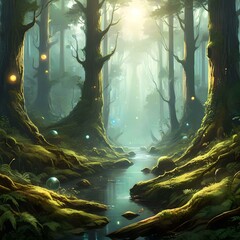 forest in the morning