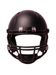 Naklejka premium Football helmet cut out background studio shot sports equipment isolated front view protective gear