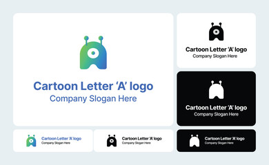 Cartoon Letter ‘A’ Logo | Fun & Playful Branding