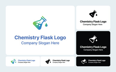 Chemistry Flask Logo | Scientific & Laboratory Branding