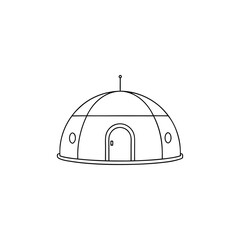 restaurant cloche isolated on white background