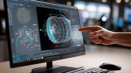 Detailed CAD Model of Jet Engine Prototype with Annotations
