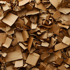Textured Close-Up Of Brown Cardboard Pieces Creating Abstract Background