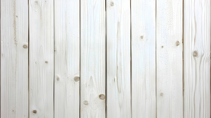 Fototapeta premium White Vertical Wooden Planks With Grain Texture and Knots For Background