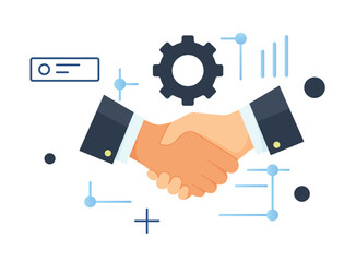 Business Agreement - HandShake - Stock Illustration