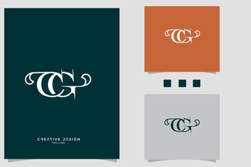 Fototapeta premium Set of CG, GC, C, G, Abstract Letters Logo monogram 