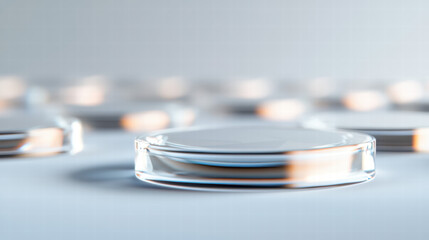 Pills: Close-up of pharmaceutical pills, highlighting the form and concept. A clear representation of health, medication, and scientific advancements.