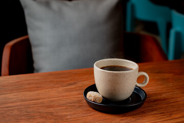 Cozy Coffee Moment with Sugar-Dusted Pastr