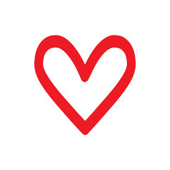 Heart clip art design on plain white transparent isolated background for card, shirt, hoodie, sweatshirt, apparel, tag, mug, icon, poster or badge