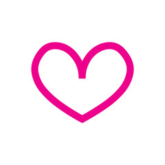 Heart clip art design on plain white transparent isolated background for card, shirt, hoodie, sweatshirt, apparel, tag, mug, icon, poster or badge