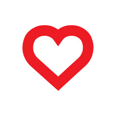 Heart clip art design on plain white transparent isolated background for card, shirt, hoodie, sweatshirt, apparel, tag, mug, icon, poster or badge