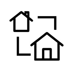 Houses icons set. Real estate. Web home icon for apps and websites. Collection home icons. House symbol. Set of Houses Icons or symbols Vector fully editable file.
