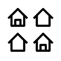 Houses icons set. Real estate. Web home icon for apps and websites. Collection home icons. House symbol. Set of Houses Icons or symbols Vector fully editable file.
