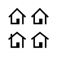 Houses icons set. Real estate. Web home icon for apps and websites. Collection home icons. House symbol. Set of Houses Icons or symbols Vector fully editable file.
