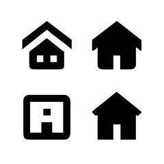 Houses icons set. Real estate. Web home icon for apps and websites. Collection home icons. House symbol. Set of Houses Icons or symbols Vector fully editable file.