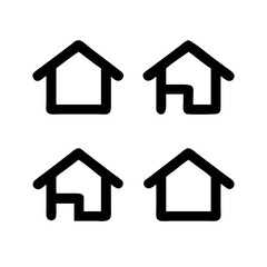 Houses icons set. Real estate. Web home icon for apps and websites. Collection home icons. House symbol. Set of Houses Icons or symbols Vector fully editable file.