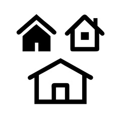 Houses icons set. Real estate. Web home icon for apps and websites. Collection home icons. House symbol. Set of Houses Icons or symbols Vector fully editable file.