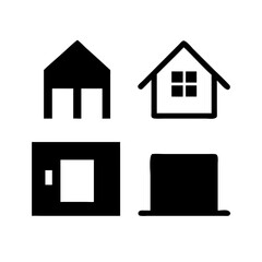 Houses icons set. Real estate. Web home icon for apps and websites. Collection home icons. House symbol. Set of Houses Icons or symbols Vector fully editable file.