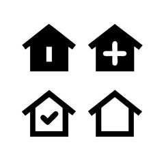 Houses icons set. Real estate. Web home icon for apps and websites. Collection home icons. House symbol. Set of Houses Icons or symbols Vector fully editable file.