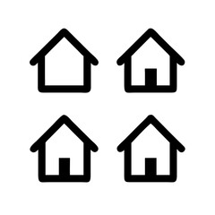 Houses icons set. Real estate. Web home icon for apps and websites. Collection home icons. House symbol. Set of Houses Icons or symbols Vector fully editable file.
