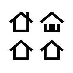 Houses icons set. Real estate. Web home icon for apps and websites. Collection home icons. House symbol. Set of Houses Icons or symbols Vector fully editable file.