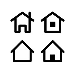 Houses icons set. Real estate. Web home icon for apps and websites. Collection home icons. House symbol. Set of Houses Icons or symbols Vector fully editable file.